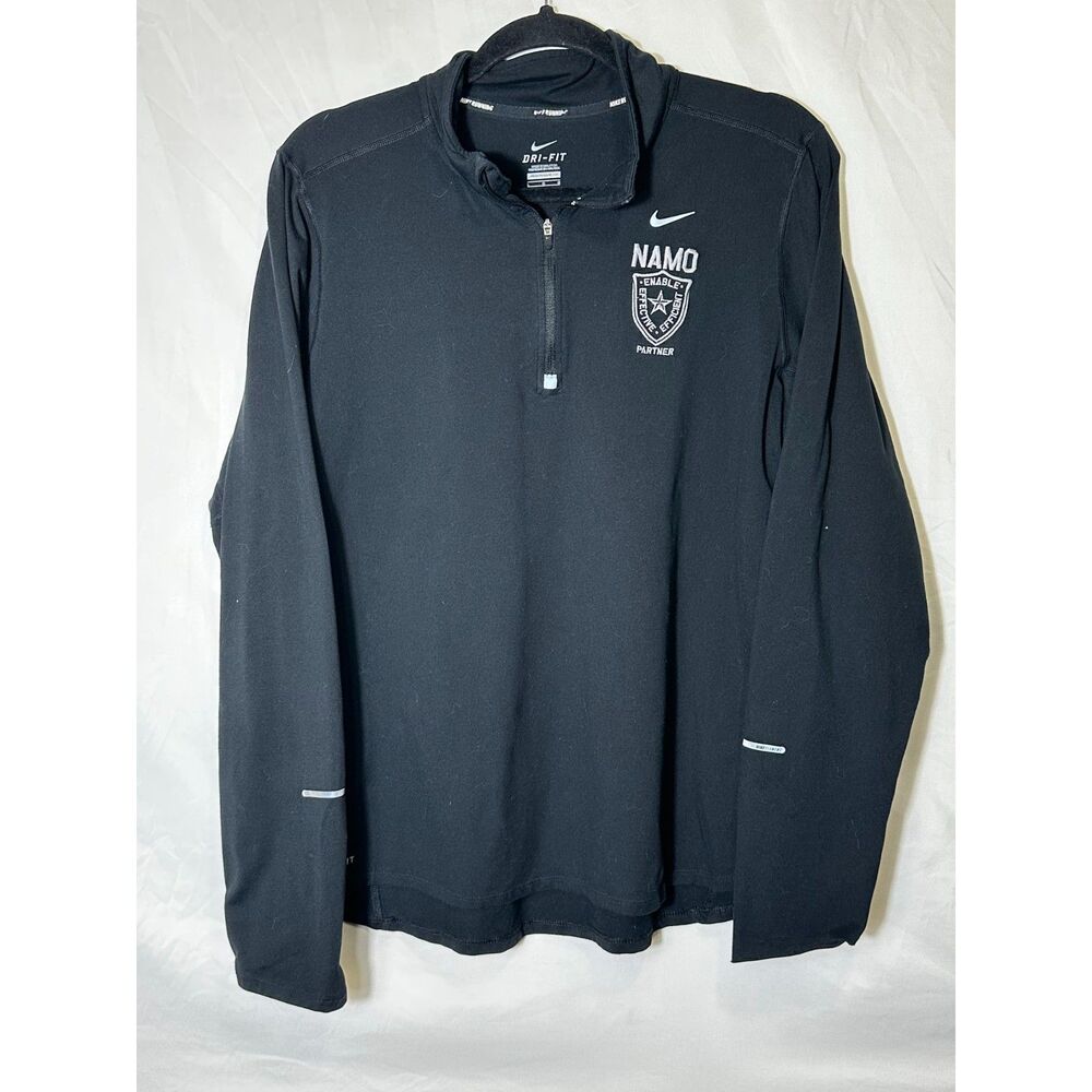 Nike Running Dri-FIT Element 1/2-Zip Running Top Size L NAMO Logo Thumb Holes
